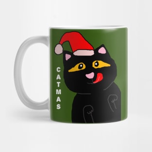 Christmas catma black cat funny Mug